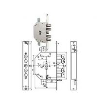 1pz serratura triplice infilare scrocco cilindro eu. clever blindate 2151 pe cod:ferx.fer384131