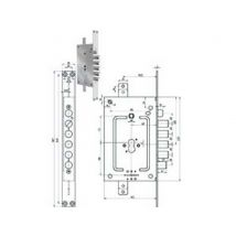 1pz serratura tripl. infilare scrocco multifunzione p.e + d/m blindate rev cod:ferx.fer384391