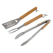 1pz set utensili per barbecue pz.3 con manici in legno - set pz.3 cod:ferx.fer396165