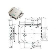 1pz serratura triplice applicare scrocco doppia mappa blindate 50555 mm63 sx cod:ferx.fer402385