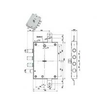 1pz serratura triplice applicare scrocco dm blindate 52571/37 mm63, sx cod:ferx.fer402408