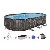 1pz piscina power steel set ovale telaio portante cm610x366x122h cod:ferx.fer404402