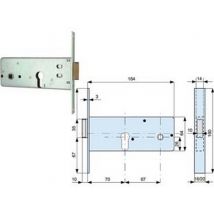 2pz serratura infilare fasce caten. 1 mandata scrocco mm.64 h 283802 mm.70 cod:ferx.fer407229