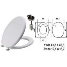1pz sedile wc in termoindurente "tango" bianco cerniere inox h057 cod:ferx.fer410779