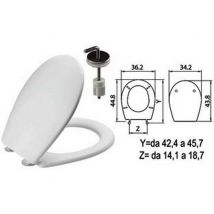 1pz sedile wc in termoindurente "sebino" bianco cerniere inox h057 cod:ferx.fer410830