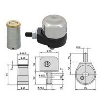 1pz lucchetto bloccaserranda completo cuffia in acciaio inox 4221 - (4221) cod:ferx.fer410908