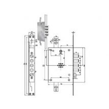 1pz serratura triplice infilare scrocco d.mappa revers. blindate 7051 chiave cod:ferx.fer412780