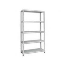 1pz scaffali in kit 5 ripiani grigio angolari interi - 5 ripiani cm.100x40x200h cod:ferx.fer419451