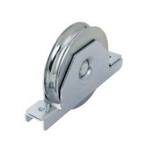 2pz ruota cancelli gola tonda 1 cuscinetto a sfera art.425 - ? mm.100x21 - binario ? mm.16 - portata kg.230 cod:ferx.fer444835