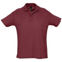 Lot de 10 - Sol-s - Polo Piqué Homme Bordeaux - Taille S - Oeko-Tex - Personnalisable