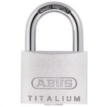 Abus - Cadenas Titalium Série 64 30mm Entrouvrant - Classe de Protection 4 - Gris - Anse Acier
