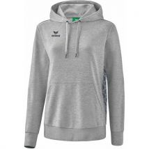 Sweat À Capuche Femme - Erima - Essential Team Gris Clair/chiné