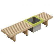 Mobextan - Banquette Modulam Class IV - Pin - 2344cm - 10 ans Garantie - Aménagement extérieur