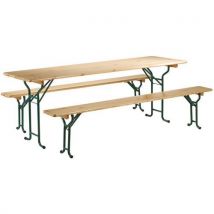 Pack Konvivial Table + 2 Bancs Leisure N Pleasure