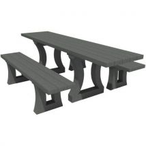 Table Arizona Pmr Avec 2 Banquettes Plastique Recyclé Espace Urbain
