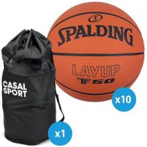 Lot 10 Ballons Basket - Spalding - Tf50 Lay-up
