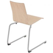 Chaise Restaurant Coque Bois Piétement Luge