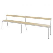 Banc Hêtre Massif Avec Dossier T4 T6 Mobidecor