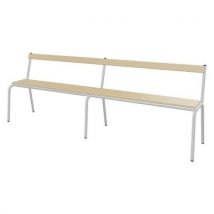 Banc Hêtre Massif Avec Dossier T4 T6 Mobidecor