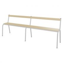 Banc Hêtre Massif Avec Dossier T4 T6 Mobidecor