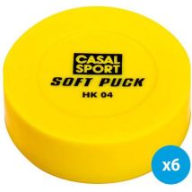 Palets Vinyle Souple Jaune - Diamètre 7 cm - Matériau Vinyle - Idéal pour l'école