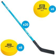 Lot Crosses Street Hockey Aluminium 130cm Adolescent - Set Complet pour Joueurs Ambitieux