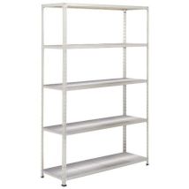 Manutan Expert - Rayonnage mi-lourd Rapid 2 - 1980x1220x610mm - 5 tablettes acier zingué - Montage sans outils