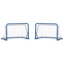 Mini-buts pliables Top Master - Lot de 2 - Acier - Football/Hockey - 135x100x60 cm