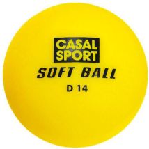 Balle Securité Jaune 9'' - Caoutchouc Durable - Diamètre 7cm - Idéale pour le Jeu