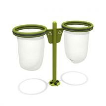 Poubelle Double Pour Parc Fitness Extérieur