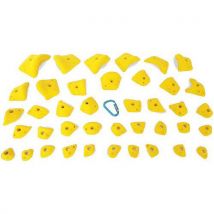 Entre Prises - Prises d'Escalade 5A-6B Jaune Polyester Adulte - Lot de 40 Pièces - Idéal pour Entraînement