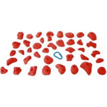 Entre Prises - Prises Escalade Chill-Out Adulte Rouge Polyester - Lot de 40 - Idéal pour vos sessions d'escalade