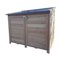 Coffre en bois Trocadéro Douglas 1200L Hêtre - Grande capacité extérieure - 132x97x153 cm