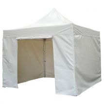 Trigano Collectivités - Stand pliant professionnel 4x4m blanc - Polyester PVC M2 - Idéal réception