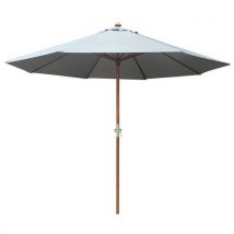 Parasol Droit Bois Manivelle Ø 350 Cm Proloisirs