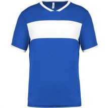 Maillot de Football Enfant Now One Royal/Blanc - Manches Courtes - Taille 4-6 Ans - Recyclable