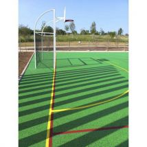 Filet de but multijeux sans toit - Polyéthylène Noir - 3,1x2,0x1,0x1,0 m - Durable et résistant