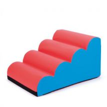 GES - Module de motricité plan incliné bosses - Bleu/rouge - 80x60x40 cm - Sans COV - M2