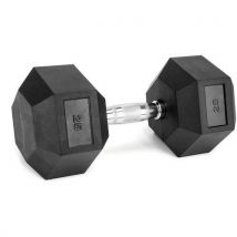 Haltère Musculation Hexagonal En Caoutchouc De 1 À 50kg