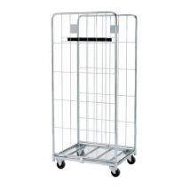 Italiana Contenitori - Roll Conteneur 1500mm - 2 ridelles - 500kg - Acier zingué - Roulettes Polypropylène