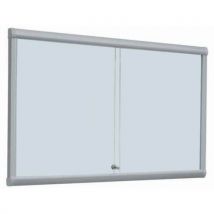 Vitrine D'intérieur Portes Coulissantes Leader - Fond Aluminium - Porte En Verre De Sécurité