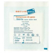 Lot De 100 Compresses De Gaze Stérile, 10x10cm-securimed