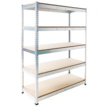 Manutan Expert - Rayonnage charge lourde Rapid 1 - 1980x1830x610mm - 5 niveaux aggloméré - Charge 3050kg - Montage sans outils