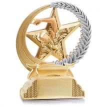 Trophée résine natation 14 cm Multisport Or/Argent - Récompense sportive idéale