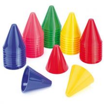 Lot 50 Mini Cônes De Délimitation Rigides