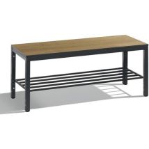 CP - Banc avec grille Basic Plus - 1000 mm Marron - Acier - Mobilier Vestiaires et Gymnases