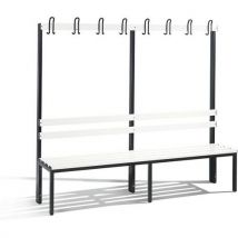 Banc Patère Pvc Cp Simple Face - Avec Dossier
