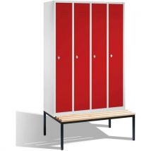 Vestiaire S2000 Classic - 4 Colonnes Largeur 300mm - Sur Banc - Cp