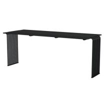 Table Inox Noir - 200cm L x 75cm H x 74cm P - Robuste et Durable - Aménagement Extérieur