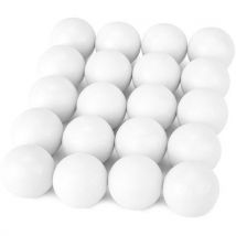 Lot de 20 - Balle Pour Baby Foot - Plaqtiques Blanches